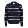 JACK & JONES Pulover JORATOCHA mornarska/vinsko rdeča/bela