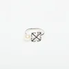 Prstan Off-White Ow Ring Silver/ Black 54