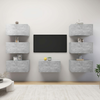 TV ormarići 7 kom boja betona 30,5x30x60 cm konstruirano drvo