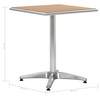 Vrtni stol srebrni 60 x 60 x 70 cm od aluminija i WPC-a