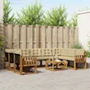 Set vanjskih sofa s jastukom 10 pcs Prirodna i bež