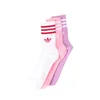 Nogavice adidas 3-Stripes Crew Socks 3 Pairs Preloved Purple/ Bliss Pink/ White L