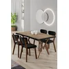 Hanah Home Trpezarijski set, 5 komada, Crni
