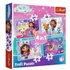 Trefl Slagalica Gabbys Dollhouse, 4 komada, 207 delova