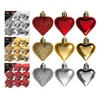 Kuglice za bor, UKRAS Srca Red/Gold/Silver 9/1 Srebrna