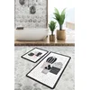 Lessentiel Maison Set 2 prostirke za kupatilo Crno-Beli