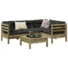 5-dijelni set vrtnih sofa s jastucima od impregnirane borovine