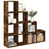Pregrada/regal za knjige 4 razina hrast 131,5x29x131,5cm drveni
