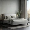 MID.YOU OBLAZINJENA POSTELJA 180 cm x 200 cm , les, tekstil, leseni material bež