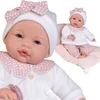 Antonio Juan 14363 BIMBA - utripajoča lutka z zvoki in ohišjem iz mehkega blaga - 37 cm