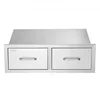 VEVOR BBQ predalnik Dvojni horizontalni predali 75x25 cm Shramba omara