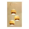 Brilagi - Luster na sajli RESNA 3xE27/60W/230V prečnik 45 cm bež/crna