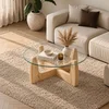 Hanah Home klub sto Yuvarlak, 80 cm, prirodno drvo