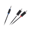 Vtični kabel 3,5-2RCA 1,0 m Cabletech standard