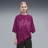 PUMA Midnight Shadow Oversized Graphic Tee Youth, Clothing, Fuchsia Glow, 11-12Y
