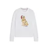 TOMMY HILFIGER Pulover kapučino/rdeča/črna/bela