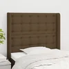 Vidaxl vidaXL Vzglavje s krilci temno rjavo 83x16x118/128 cm blago
