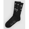 Ninth Hall Pearl Cross Socks black