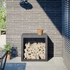 Stalak za drva za ogrjev antracit 60 x 40 x 60 čelični