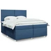vidaXL Box spring postelja z vzmetnico modra 200x200 cm blago, (21302359)