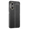 Eleganten gel ovitek Elite Guard z usnjeno teksturo in zaščito robov za Huawei Nova 10 SE - obsidian black