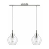 BRILAGI - LED luster na sajli RETRO GLASS 2xE27/60W/230V mat hrom/proziran