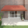 Tenda na uvlačenje narančasto-smeđa 4 x 3 m tkanina i aluminij