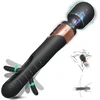 SuperLove Triple Pleasure Massage Wand & Flapping Vibrator Black