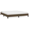 Vidaxl Posteljni okvir brez vzmetnice temno rjav 180x200 cm blago