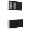 Kuhinjska jedinica LUCCA 4 pcs Crna Konstruirano drvo