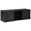 TV ormar s policom s pohranom s vratima Crna 105 x 30 x 35 cm
