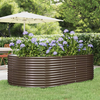 vidaXL Visoka greda rjava 212x140x68 cm prašno premazano jeklo