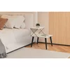 HANAH HOME Noćni stočić Cross Black Travertine