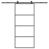 Klizna vrata s priborom 90 x 205 cm od ESG stakla i aluminija