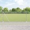 Heksagonalna ograda s betonskom osnovom 50 x 0,8 m Srebrna