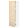 METOD Visoki element s policama, bela/Askersund im. svetlog jasena, 60x60x200 cm
