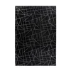 Kayoom RAVNO TKANA PREPROGA Bijou 125 Schwarz / Silber   160/230 cm   črna, srebrne barve