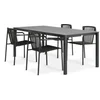 LANGET D207 sto crna + 4 KRISTIANSTAD stolice zelena