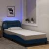 Okvir kreveta s LED-om bez madraca Hvar plava 90x200cm od tkanine