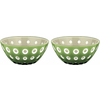 guzzini Komplet 2 skled O12 cm LE MURRINE - peščena/bela/zeleni mah