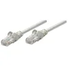 Intellinet Network Patch Cable, Cat5e, 1m, Grey, CCA, U/UTP, PVC, RJ45, Gold Plated Contacts, Snagless, Booted, Lifetime Warranty, Polybag