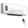 HOMCOM Stenski grelec 2000W, keramični električni grelec 3 načini z ventilatorjem, termostat, 24 urni timer, zaznavanje odprtega okna, daljinski upravljalnik, nihanje, bela