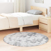 shumee vidaXL Visoka košata preproga NAVARRA svetlo siva 120x120 cm poliester