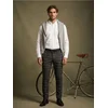 Sinsay - Slim-fit chino pantalone u kockicu sa dodatkom viskoze - tamno siva