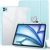Ovitek za iPad Air 11 M2 2024/iPad Pro 11 – Prozoren Zadnji Pokrov z Držalom za Pisalo, Svetlo Moder