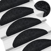 Prostirke za stepenice 15 kom 65x21x4 cm Crne poluokrugle velike