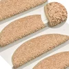 Prostirke za stepenice 15 kom 56x17x3 cm zlatne poluokrugle