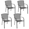 VIDAXL vanjske stolice s mrežastim dizajnom (4 kom), antracit