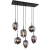 Globo 15345-6 - Luster na sajli BLACKY 6xE14/40W/230V crna