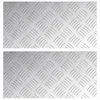 Vidaxl Stopnice Pravokotna 2 szt. srebrna 40 x 20 cm Aluminij